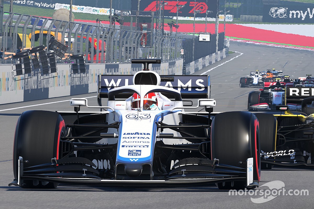 Russell gana el GP de Gran Bretaña Virtual tras una sanción a Albon