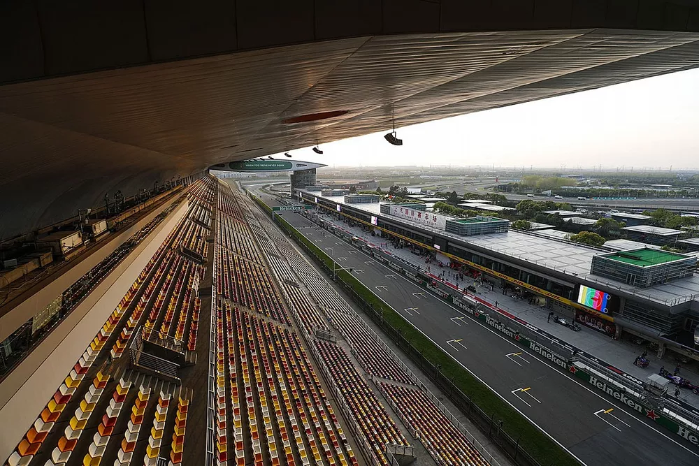 Grandstand atmosphere at the Shanghai International Circuit