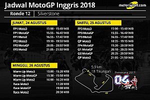Jadwal lengkap MotoGP Inggris 2018