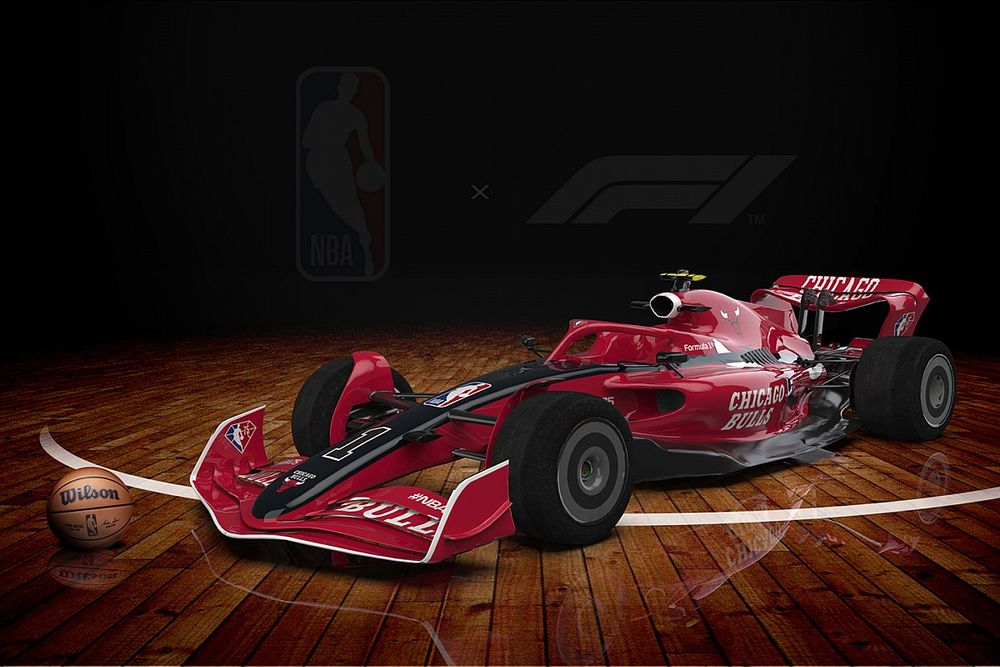 F1 with a livery for the NBA’s 75th Anniversary season