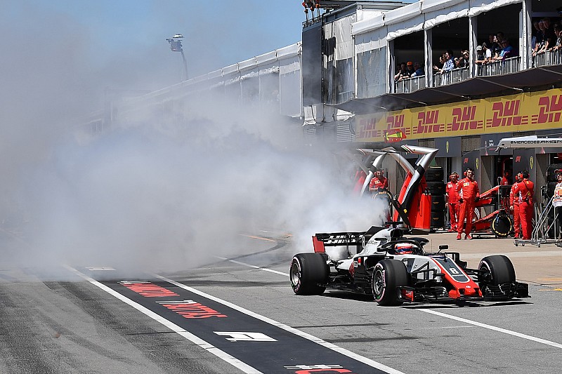 Grosjean se ríe de su mala suerte en Canadá