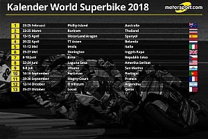 Jadwal resmi kalender World Superbike 2018