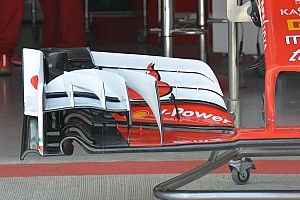 Ferrari revela sua nova asa dianteira na Rússia
