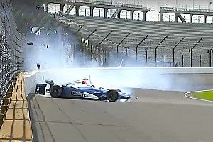 Indy 500: Chilton Cumartesi antrenmanlarında kaza yaptı
