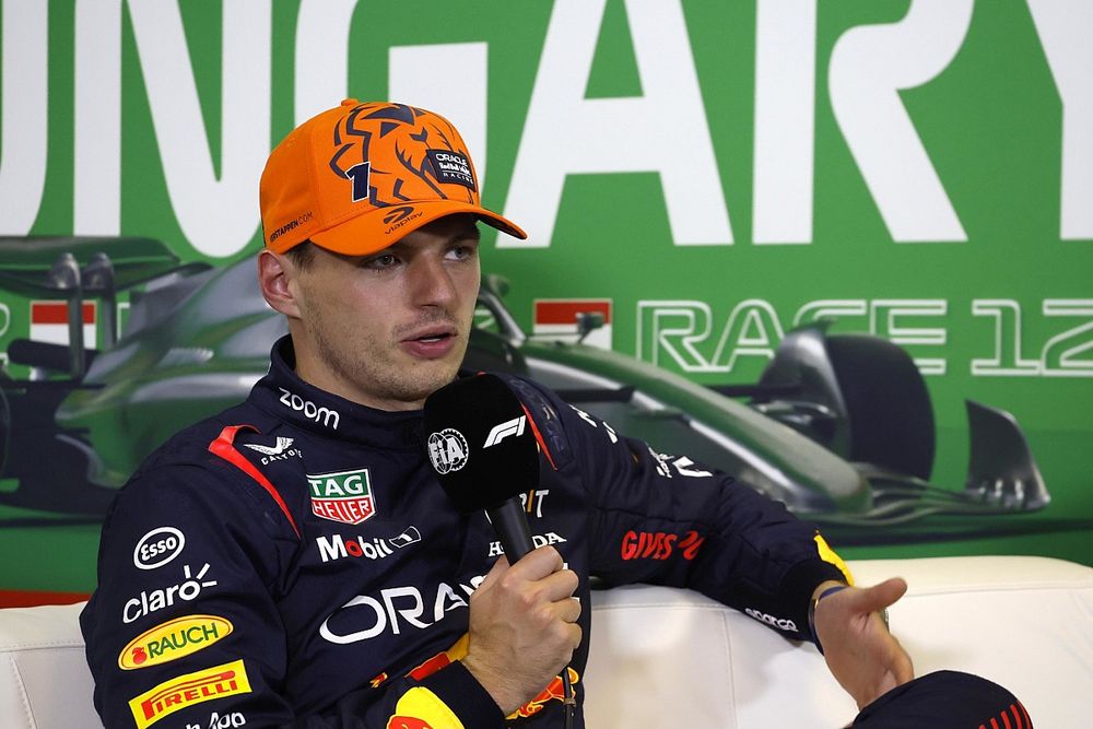 Max Verstappen, Red Bull Racing, in the post Qualifying Press Conference