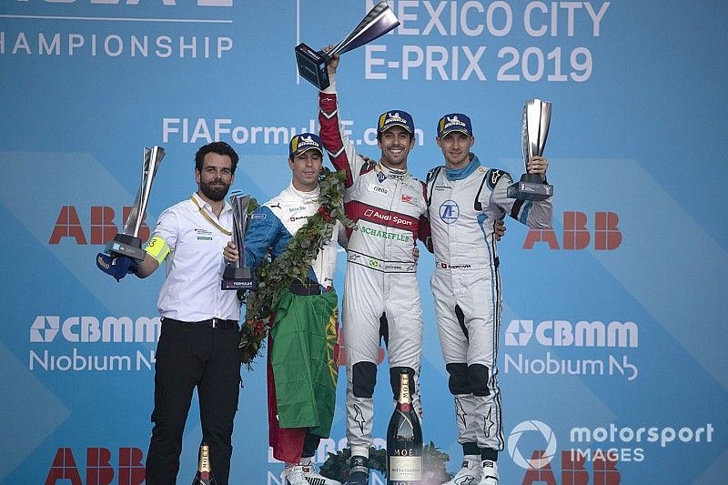 Podio: Ganador de la carrera Lucas Di Grassi, Audi Sport ABT Schaeffler, 2º Antonio Felix da Costa, BMW I Andretti Motorsports, 3º Edoardo Mortara, Venturi Formula E