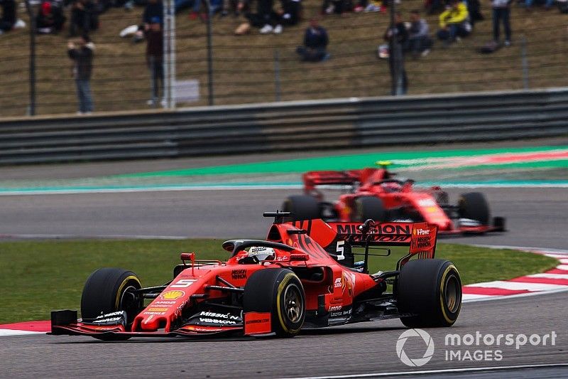 Sebastian Vettel, Ferrari SF90 and Charles Leclerc, Ferrari SF90 