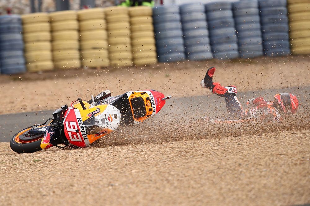 Marquez crasht twee keer in Le Mans: “Het was onnodig”
