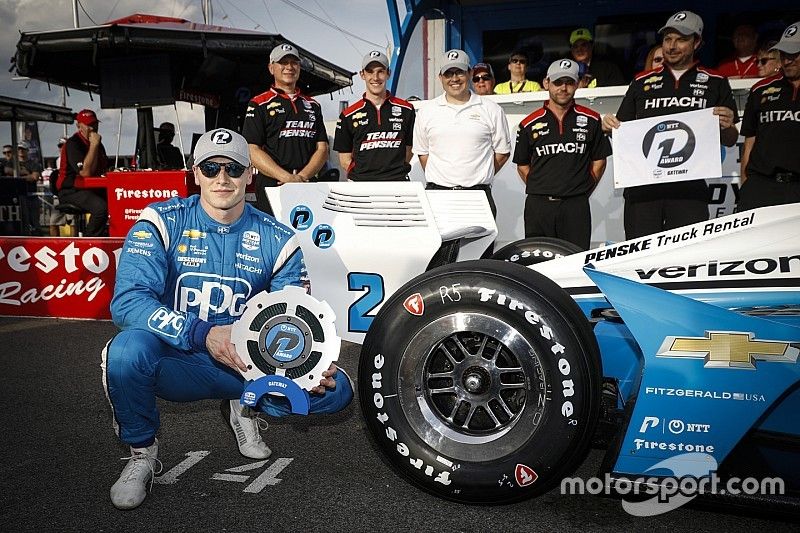 Ganador de la pole Josef Newgarden, Team Penske Chevrolet