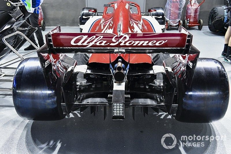 Alfa Romeo Racing C38, dettaglio dell'ala posteriore