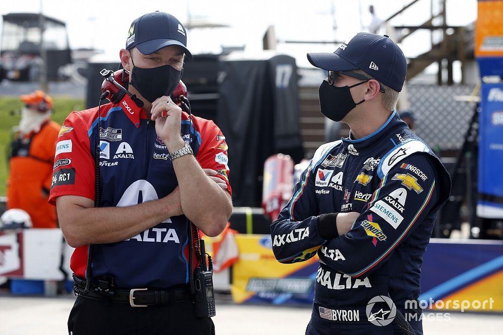 William Byron, Hendrick Motorsports, Chevrolet Camaro Axalta, crew chief Chad Knaus