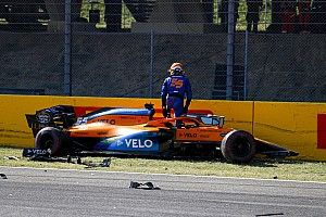Sainz escaped "very dangerous" restart crash with bruised hand