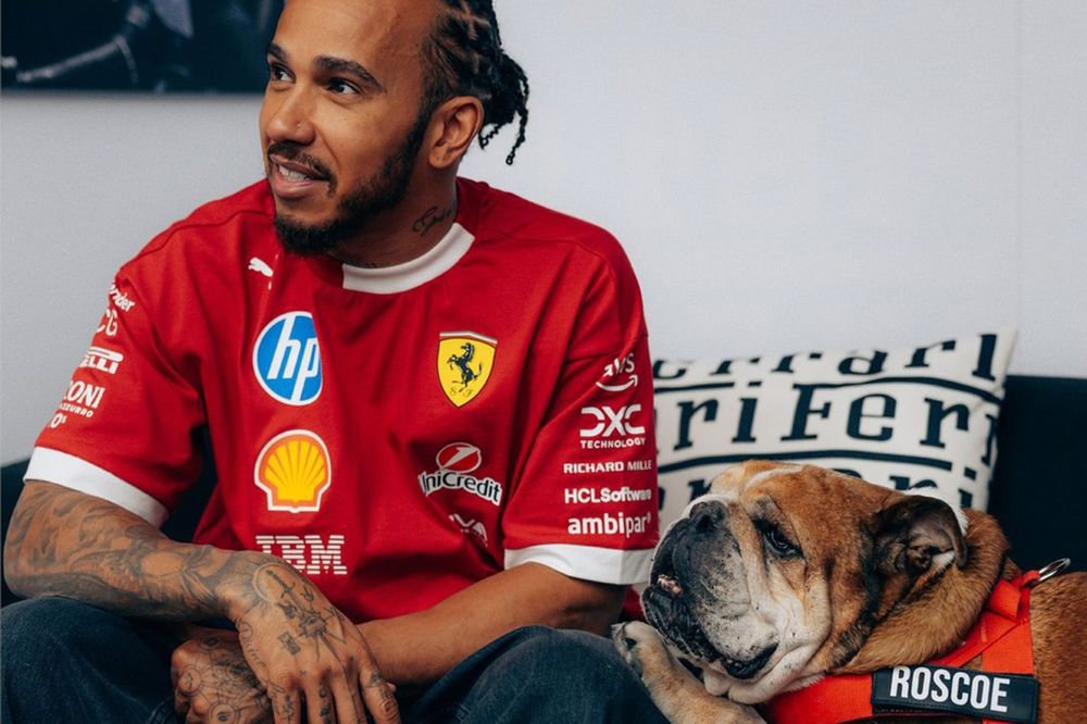 Lewis Hamilton, conmovido por el homenaje a su perro Roscoe en el GP de México