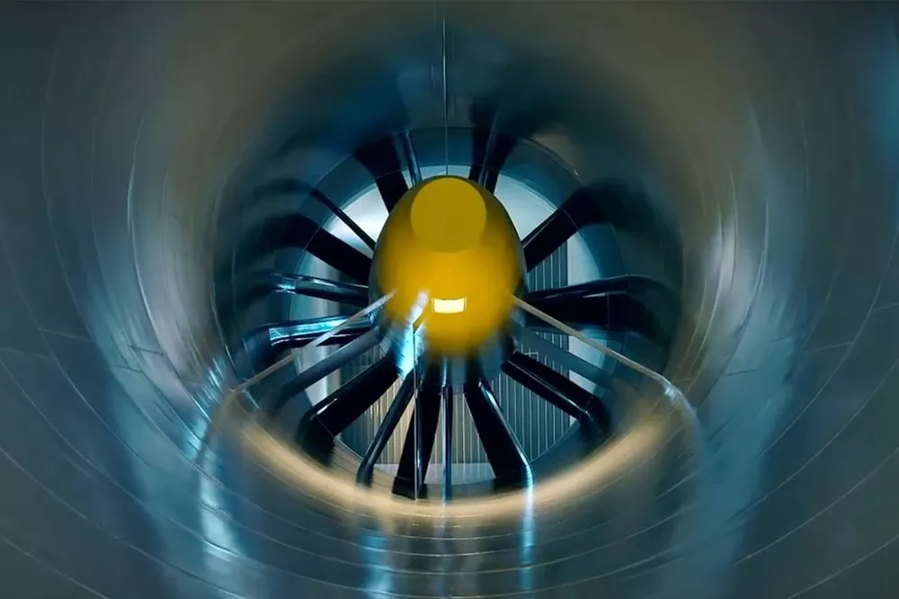 El ventilador de un t&uacute;nel de viento de F1