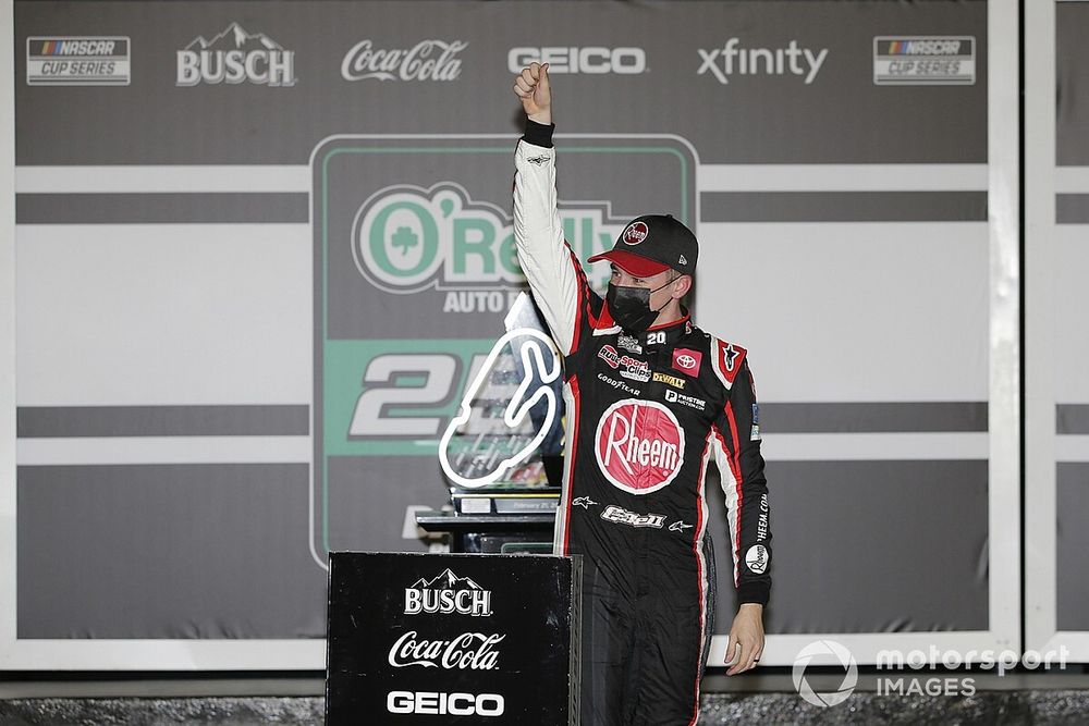 Race winner Christopher Bell, Joe Gibbs Racing, Toyota Camry