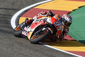 Aragon, Libere 2: Marquez risponde alle Ducati, le Yamaha beccano 1"