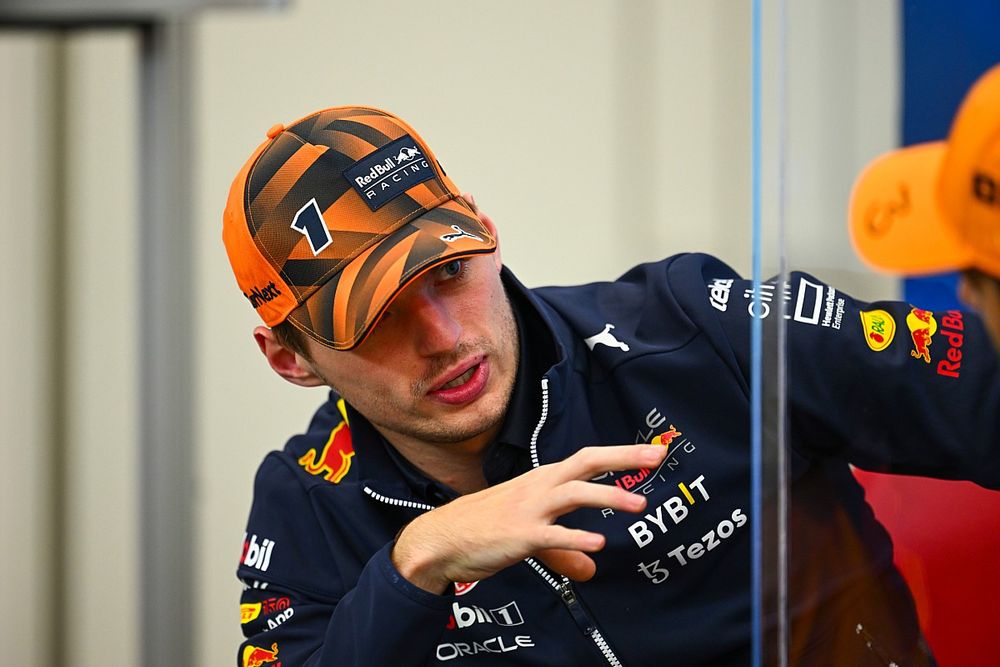 Max Verstappen, Red Bull Racing, en rueda de prensa