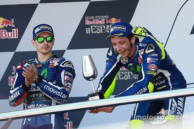 Podio GP España Rossi Lorenzo Jerez