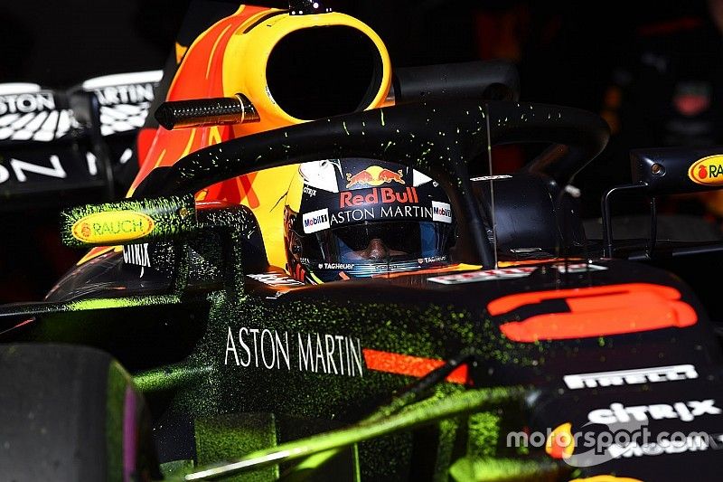 Daniel Ricciardo, Red Bull Racing RB14 with aero paint