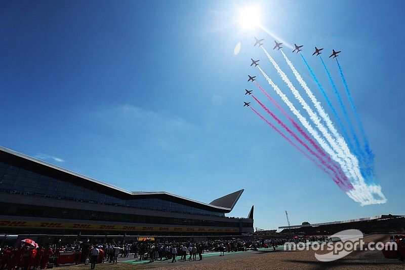 The Red Arrows at Silverstone