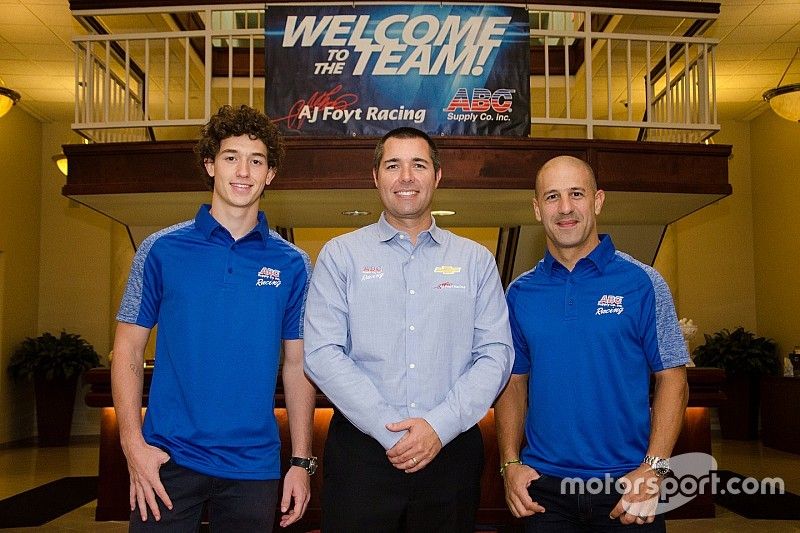 Larry Foyt with Matheus Leist and Tony Kanaan