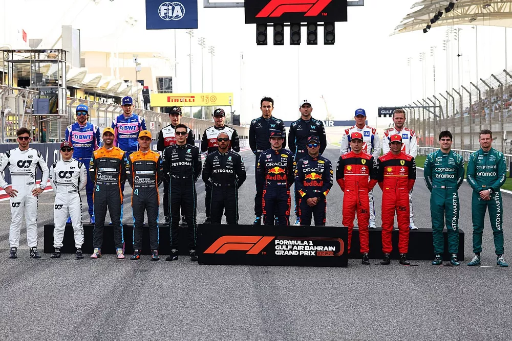 Parrilla de pilotos de F1 2022