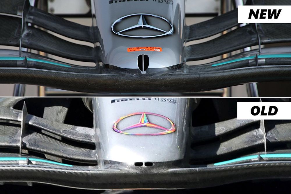 F1 Tech: De eerste foto's van nieuwe Mercedes-neus voor GP Frankrijk