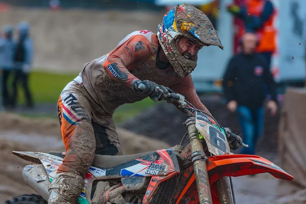 Glenn Coldenhoff na het winnen van zijn tweede manche