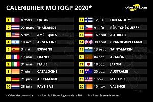 Le MotoGP dévoile un calendrier de 20 dates pour 2020