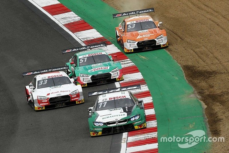 Marco Wittmann, BMW Team RMG, BMW M4 DTM, René Rast, Audi Sport Team Rosberg, Audi RS 5 DTM, Nico Müller, Audi Sport Team Abt Sportsline, Audi RS 5 DTM, Jamie Green, Audi Sport Team Rosberg, Audi RS 5 DTM