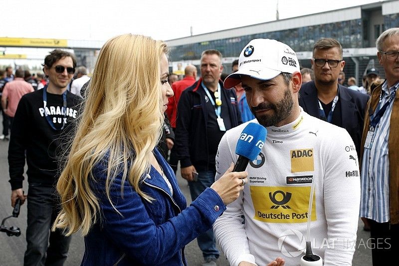 Timo Glock, BMW Team RMG with Andrea Kaiser, Sat1-TV