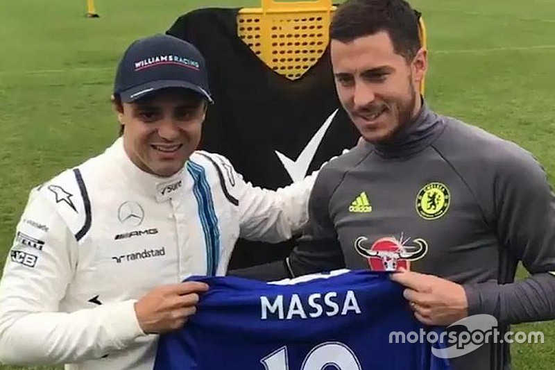 VIDEO: Felipe Massa y Eden Hazard compiten en Inglaterra