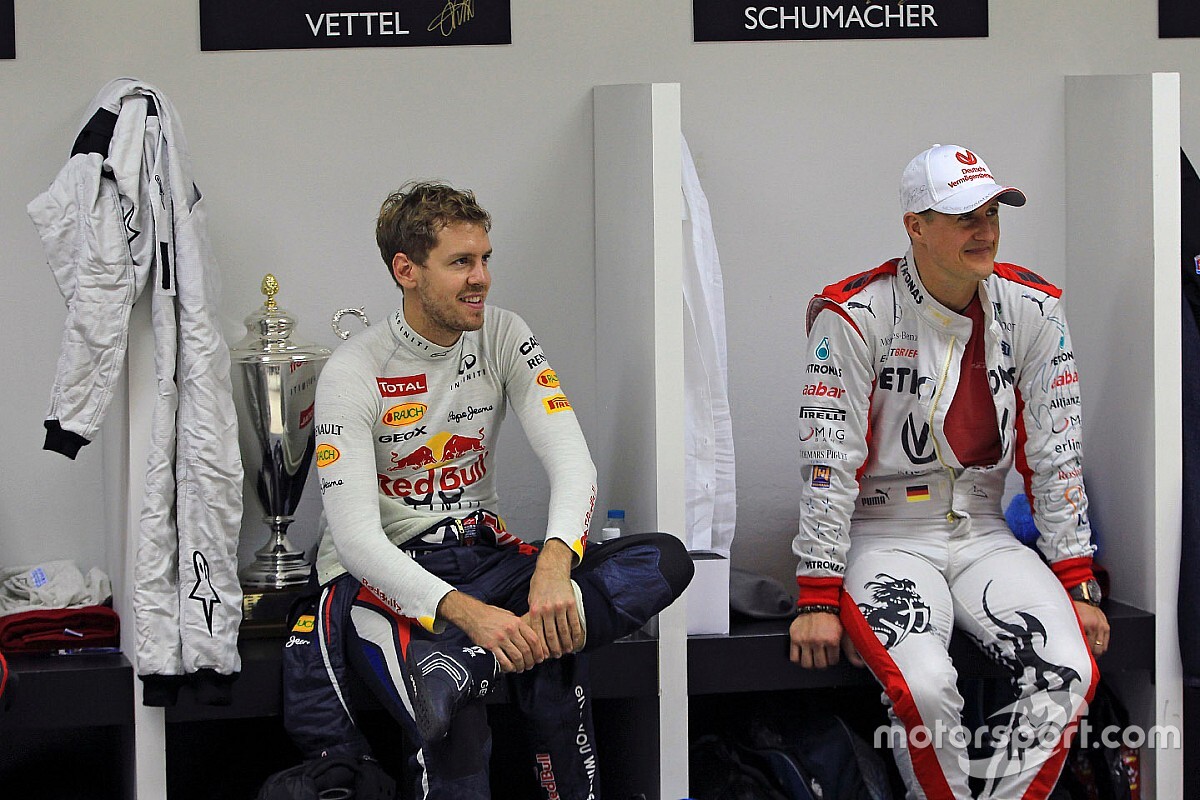 Vettel diz que “herói” Schumacher ainda é o melhor piloto de F1 que viu