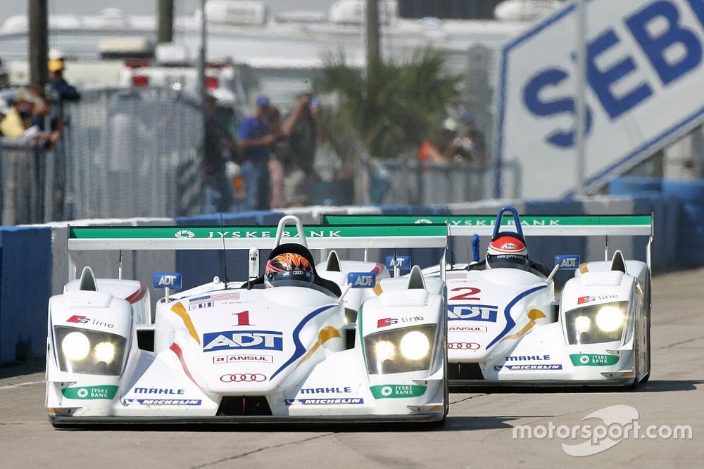 #1 ADT Champion Racing Audi R8: JJ Lehto, Marco Werner, Tom Kristensen and #2 ADT Champion Racing Au