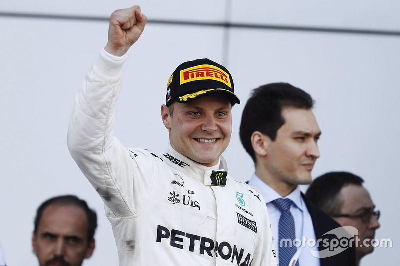 Podium: race winner Valtteri Bottas, Mercedes AMG F1