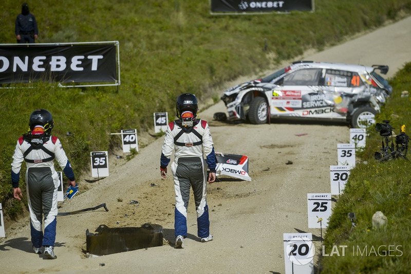 Quentin Gilbert, Renaud Jamoul, Skoda Fabia R5 crash