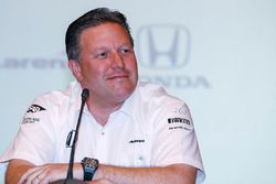 Zak Brown, Executive Director, McLaren Technology Group, announce Fernando Alonso's deal to race in 