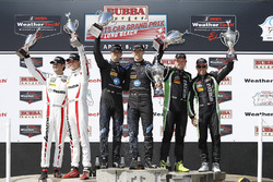 Podium: race winners Ricky Taylor, Jordan Taylor, Wayne Taylor Racing, second place Scott Sharp, Rya