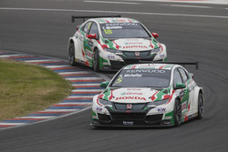 Norbert Michelisz, Honda Racing Team JAS, Tiago Monteiro, Honda Racing Team JAS, Honda Civic WTCC
