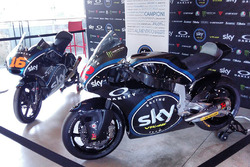 The Moto3 bike of Andrea Migno and Moto2 bike of Francesco Bagnaia