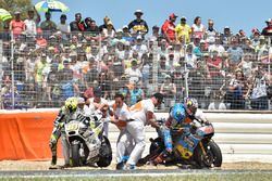 Jack Miller, Estrella Galicia 0,0 Marc VDS, Alvaro Bautista, Aspar Racing Team crash