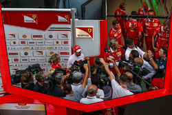 Sebastian Vettel, Ferrari talks to the media