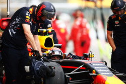Max Verstappen, Red Bull Racing RB13, in the pit lane