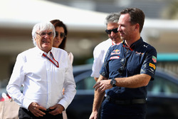 Bernie Ecclestone et Christian Horner, Team Principal du Red Bull Racing