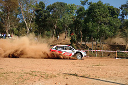 Gaurav Gill and Glenn MacNeall, Skoda Fabia R5, Team MRF