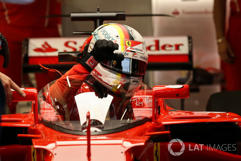 Sebastian Vettel, Ferrari SF70H, cockpit shield