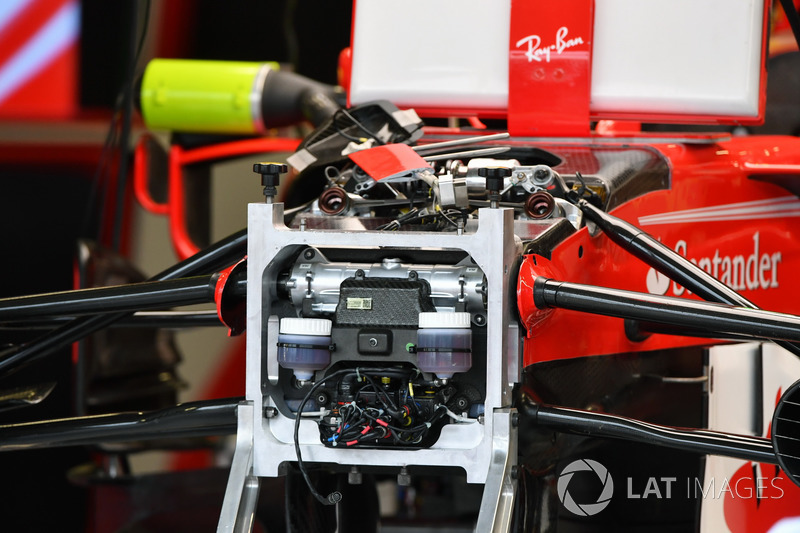 Ferrari SF70H front suspension and chassis detail