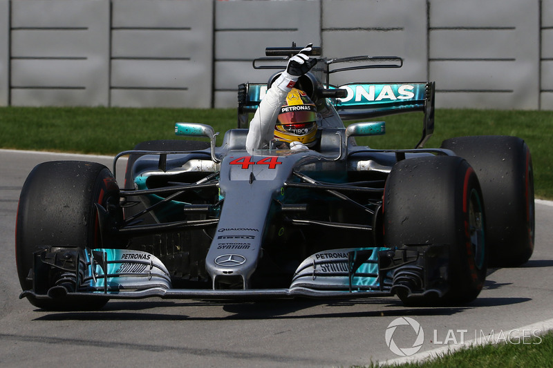 Race winner Lewis Hamilton, Mercedes-Benz F1 W08