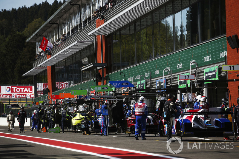 FIA WEC pit lane at Spa Francorchamps