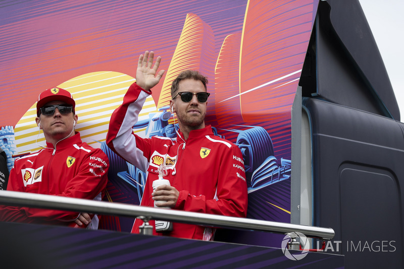 Sebastian Vettel, Ferrari y Kimi Raikkonen, Ferrari